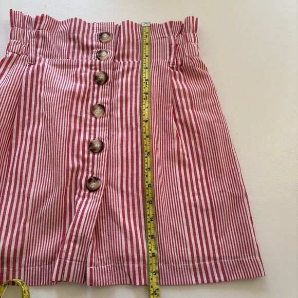 Striped Pink Button-Up Skirt - Picture 7 of 7